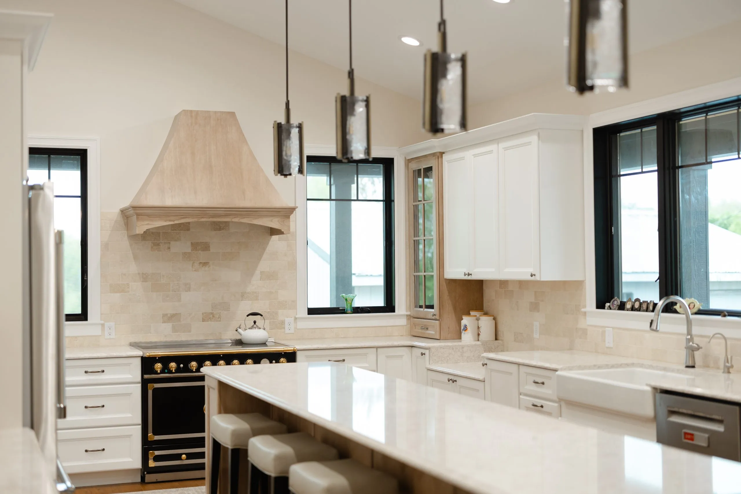 Modern kitchen with quartz countertops