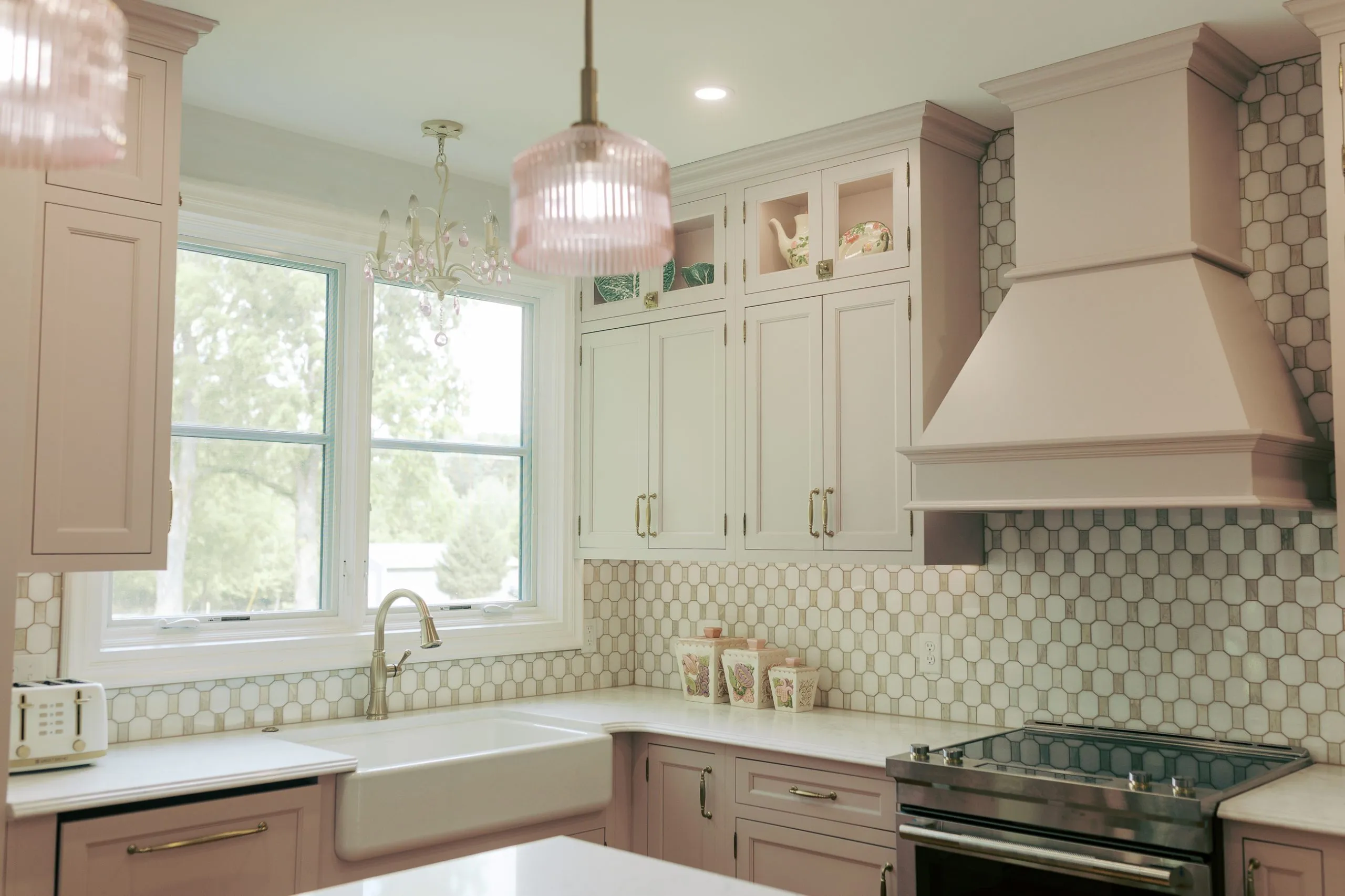 Kitchen with custom cabinetry and hardware